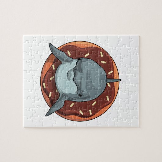 Puzzle Dauphin avec Donut (Horizontal)