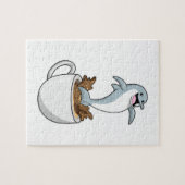 Puzzle Dauphin avec la coupe de café (Horizontal)
