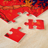 Puzzle Dauphin blanc gris Orange Jaune Bleu Poisson (Côté)