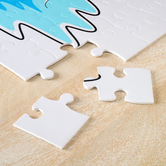 Puzzle Dauphin nager avec lune (Côté)