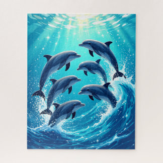 Puzzle Dauphins des vagues océaniques