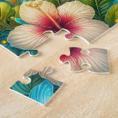 Puzzle Dauphins Hibiscus Tropicaux (Côté)