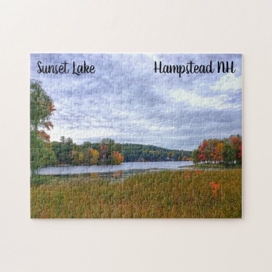 Puzzle d'automne du lac Sunset (Horizontal)