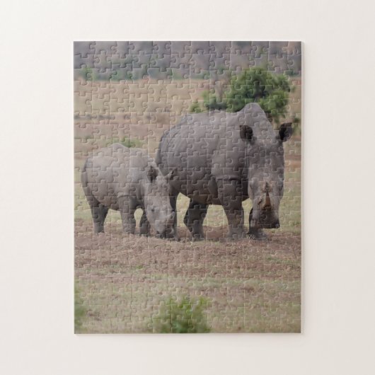 Puzzle de 2 rhino (Vertical)