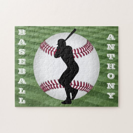 Puzzle de baseball avec Son Nom! (Horizontal)