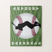 Puzzle de baseball avec Son Nom! (Vertical)