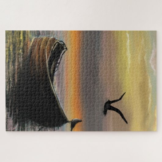 Puzzle de bateau de mer Sunset (Horizontal)