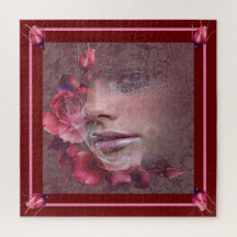 Puzzle de beauté couleur rose