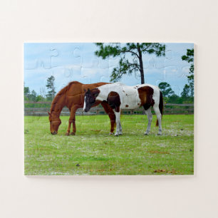 Puzzle De beaux chevaux dans un ranch