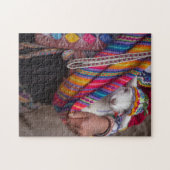 Puzzle de bébé agneau péruvien mignon (Horizontal)