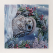Puzzle de bébé chouette de Noël (Horizontal)