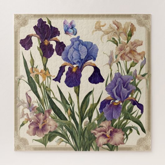 Puzzle De Belles Fleurs Iris (Vertical)
