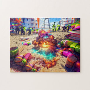 Puzzle de bienvenue aux ballons psychédéliques