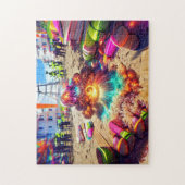 Puzzle de bienvenue aux ballons psychédéliques (Vertical)