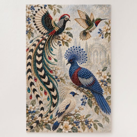 Puzzle de birds et de botanique (Vertical)