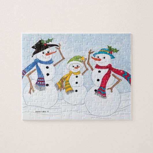 Puzzle de bonhomme de neige (Horizontal)