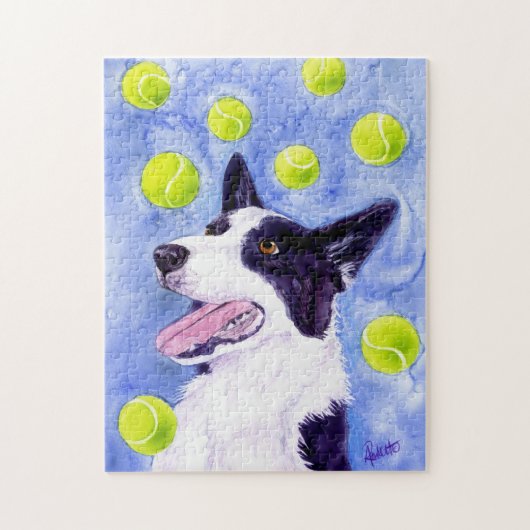 Puzzle de border collie - le "or de la pie " (Vertical)