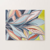 Puzzle de botanique abstrait à l'aquarelle (Horizontal)