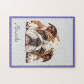 Puzzle de Bulldog anglais personnalisé (Horizontal)