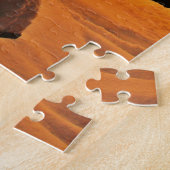 Puzzle de cabane de Noël enneigée la nuit (Côté)