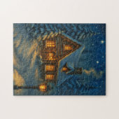 Puzzle de cabane d'hiver (Horizontal)