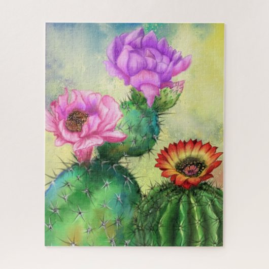 Puzzle de cactus rouge violet (Vertical)