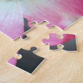 Puzzle de cadeau personnalisé par fleur rose de (Côté)