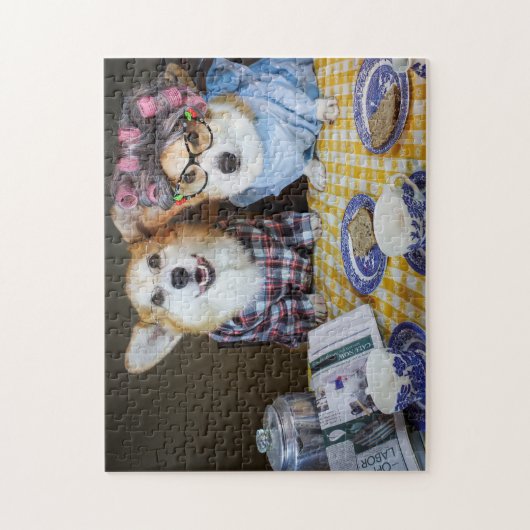 Puzzle de café Corgi Morning (Vertical)