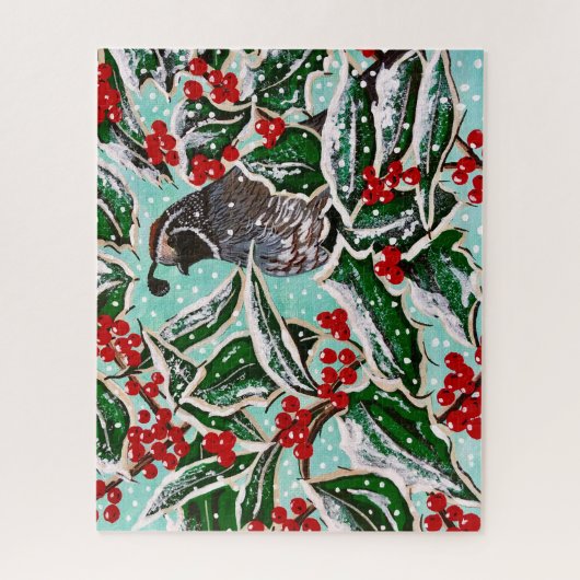 Puzzle de cailles de Noël (Vertical)