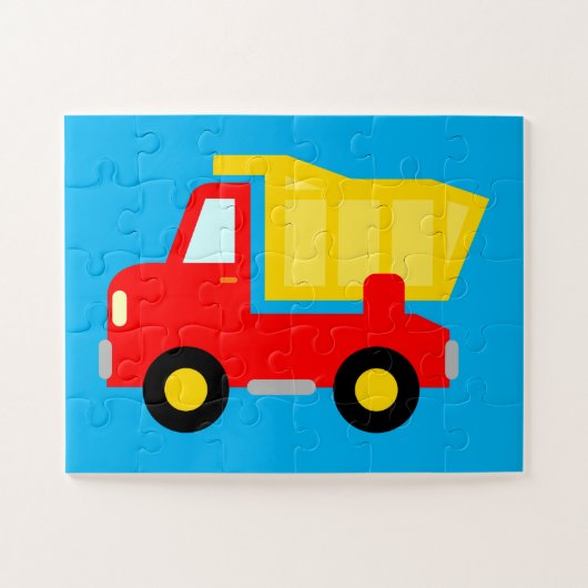 Puzzle de camion de jouets rouges facile pour les  (Horizontal)