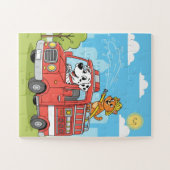 Puzzle de camion de pompiers pour enfants (Horizontal)