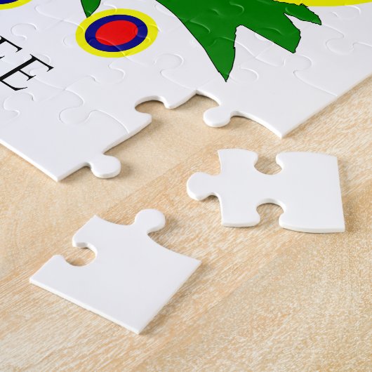 Puzzle de canard avec le nom de l'Enfant. (Côté)