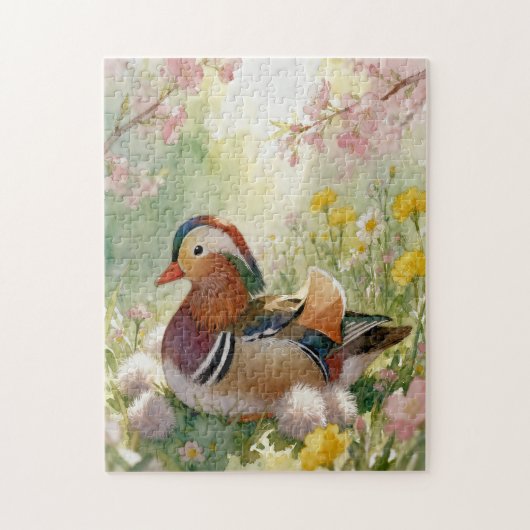 Puzzle de canard mandarin coloré (Vertical)
