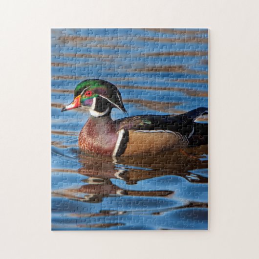Puzzle de canard, Puzzle de canard de bois, (Vertical)