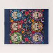 Puzzle de caniche floral boho (Horizontal)