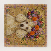 Puzzle de caniche floral boho (Horizontal)