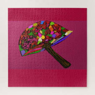 Puzzle de caractère de champignon d'art