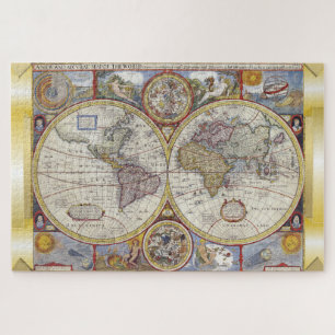 Puzzle de carte ancienne du Vieux Monde