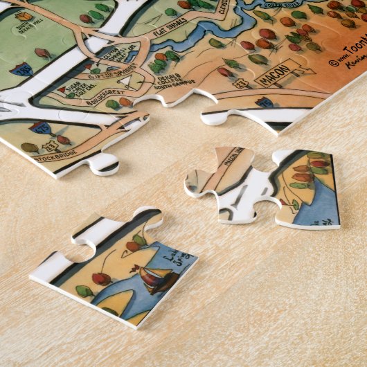 Puzzle de carte de bande dessinée d'Atlanta (Côté)