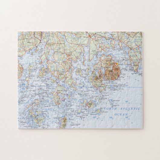 Puzzle de carte de Downeast (Horizontal)