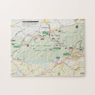 Puzzle de carte de Great Smoky Mountains