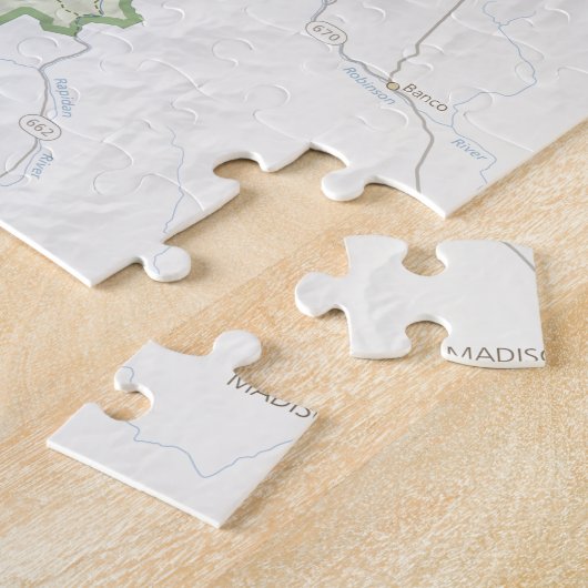 Puzzle de carte de Shenandoah (Côté)
