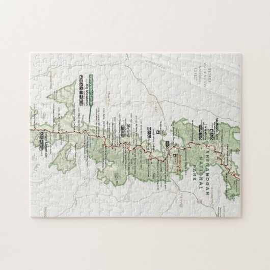 Puzzle de carte de Shenandoah (Horizontal)