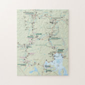Puzzle de carte de Yellowstone (Vertical)