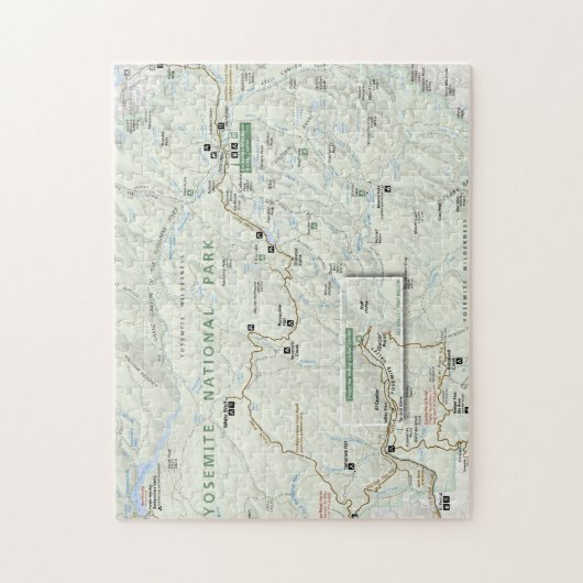 Puzzle de carte de Yosemite (Vertical)