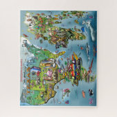 Puzzle de carte du monde du Texas (Vertical)