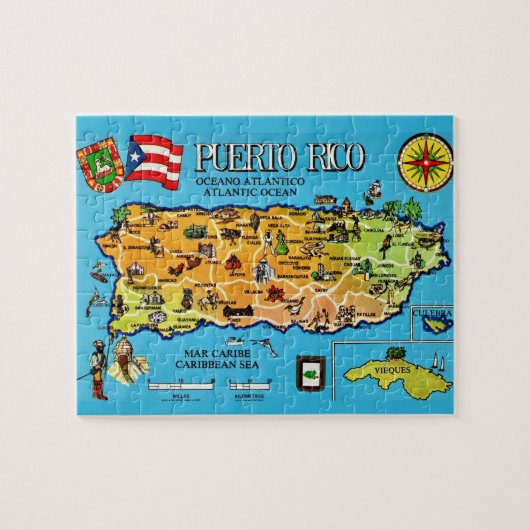 Puzzle de carte postale de Porto Rico (Horizontal)