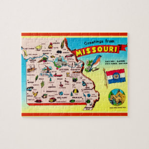 Puzzle de carte postale du Missouri 8x10