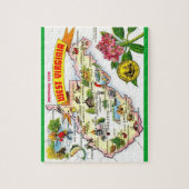 Puzzle de cartes colorées de Virginie-Occidentale (Vertical)