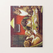 Puzzle de cartes de jeu de chiens (Vertical)